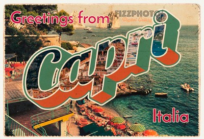 Capri vintage postcards